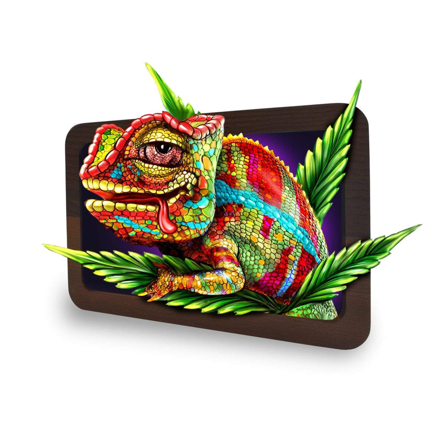 V Syndicate Rollin Trays Cloud 9 Chameleon 3D High Def Wood Rollin' Tray