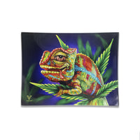 V Syndicate Glass Rollin' Tray Small Cloud 9 Chameleon Glass Rollin' Tray