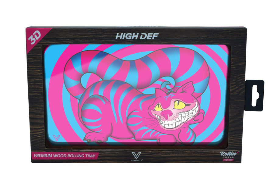 V Syndicate Rollin Trays Seshigher Cat 3D High Def Wood Rollin' Tray