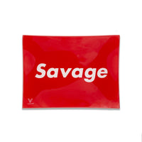 V Syndicate Glass Rollin' Tray Small Savage Glass Rollin' Tray