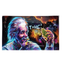 T=HC2 Einstein Black Hole Glass Rollin' Tray
