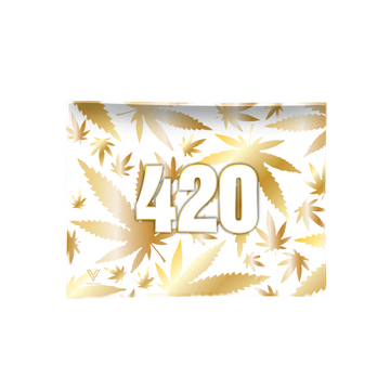 V Syndicate Glass Rollin' Tray Small 420 Gold Glass Rollin' Tray