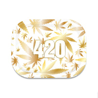 V Syndicate Rollin Trays Small 420 Gold Metal Rollin' Tray