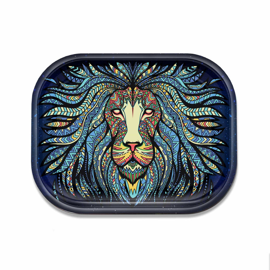 V Syndicate Rollin Trays Small Tribal Lion Metal Rollin' Tray