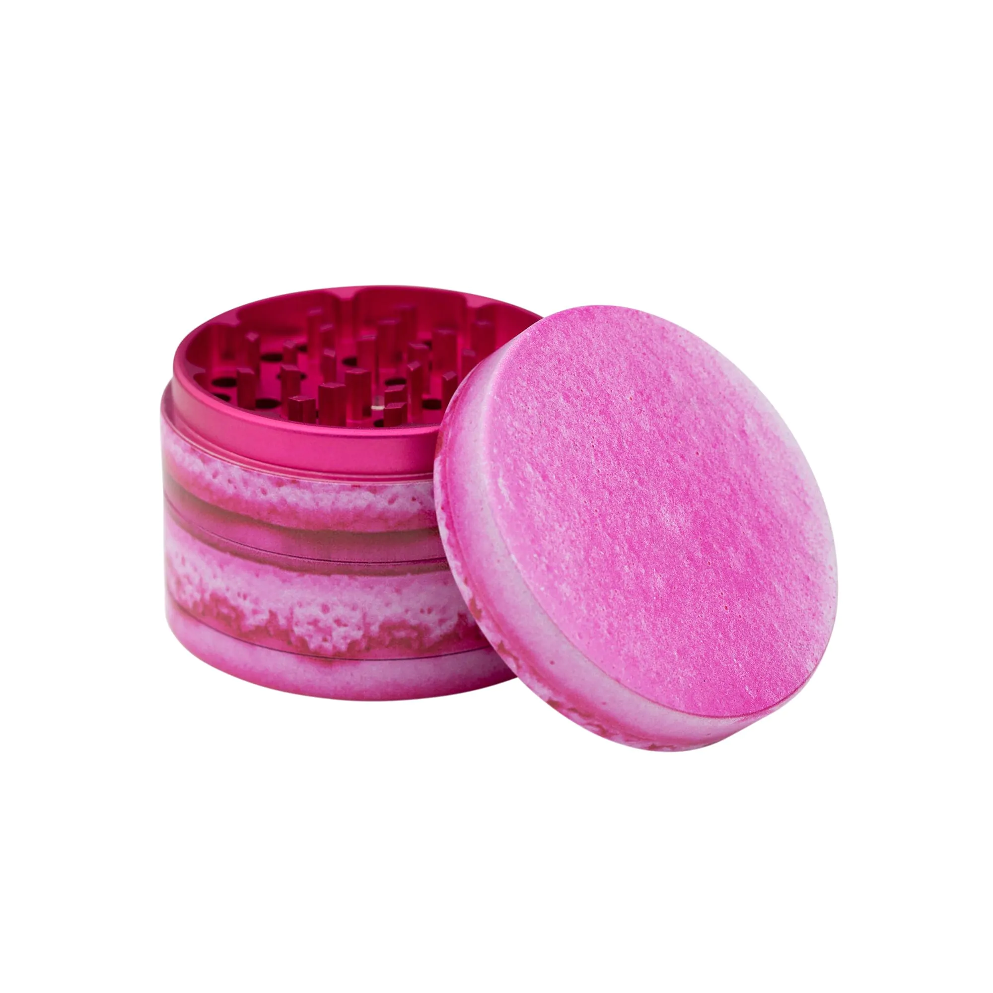 v-syndicate-macaron-raspberry-4-piece-sharpshred-dine-in-grinder-40532728381699